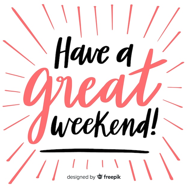 Free Vector | Lines weekend greeting