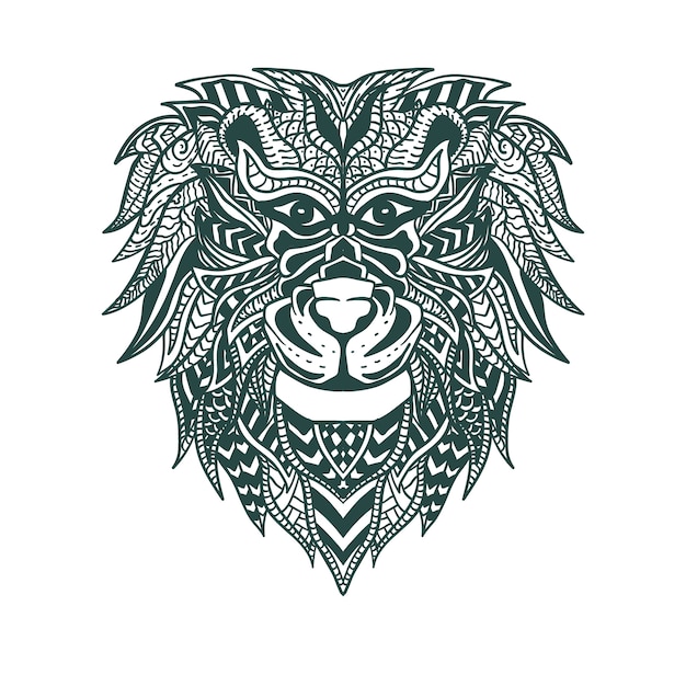 Premium Vector | Lion artwork illustration