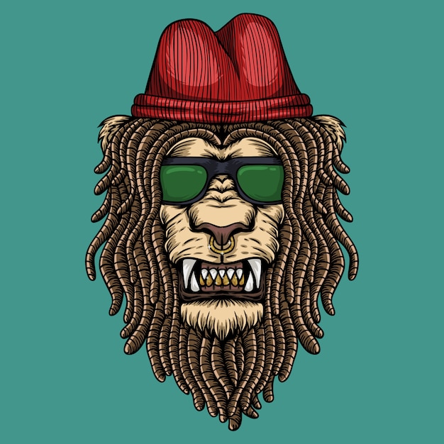 Free 297 Lion With Dreads Svg SVG PNG EPS DXF File