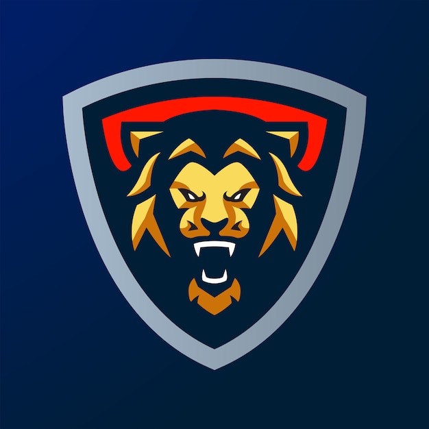 Premium Vector | Lion esport logo