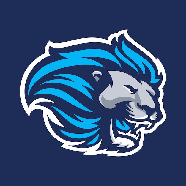 Lion for esport and sport mascot logo isolated Vector ...