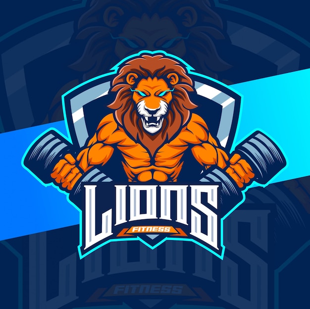 Download Free Lion Fitness Bodybuilder Mascot Logo Design Premium Vector Use our free logo maker to create a logo and build your brand. Put your logo on business cards, promotional products, or your website for brand visibility.
