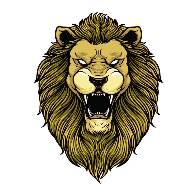 Lion Head Illustration Vector Premium Download 5110