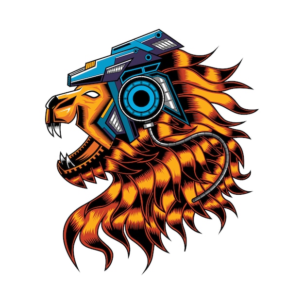 Download Free Lion Head Robot Illustration Premium Vector Use our free logo maker to create a logo and build your brand. Put your logo on business cards, promotional products, or your website for brand visibility.