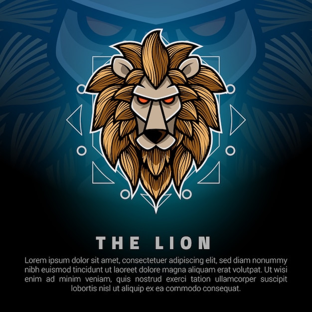 Download Free The Lion Head With Sacred Geometry Logo Template Premium Vector Use our free logo maker to create a logo and build your brand. Put your logo on business cards, promotional products, or your website for brand visibility.