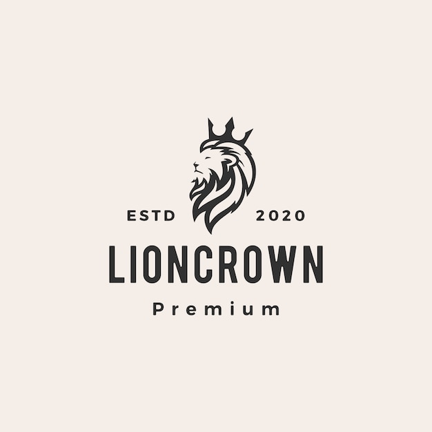 Download Free Lion King Crown Hipster Vintage Logo Icon Illustration Premium Use our free logo maker to create a logo and build your brand. Put your logo on business cards, promotional products, or your website for brand visibility.
