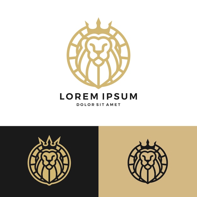 Download Free Lion King Crown Round Circle Emblem Label Logo Premium Vector Use our free logo maker to create a logo and build your brand. Put your logo on business cards, promotional products, or your website for brand visibility.