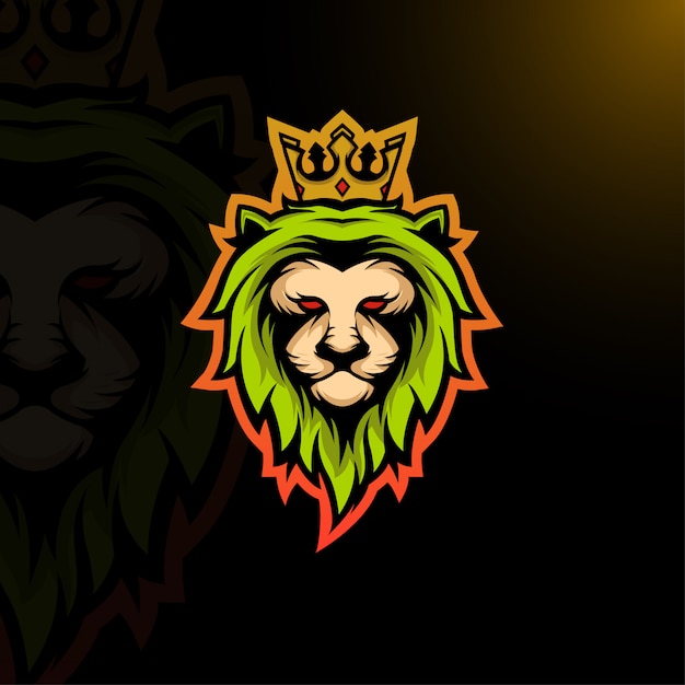 Premium Vector | Lion king esport logo