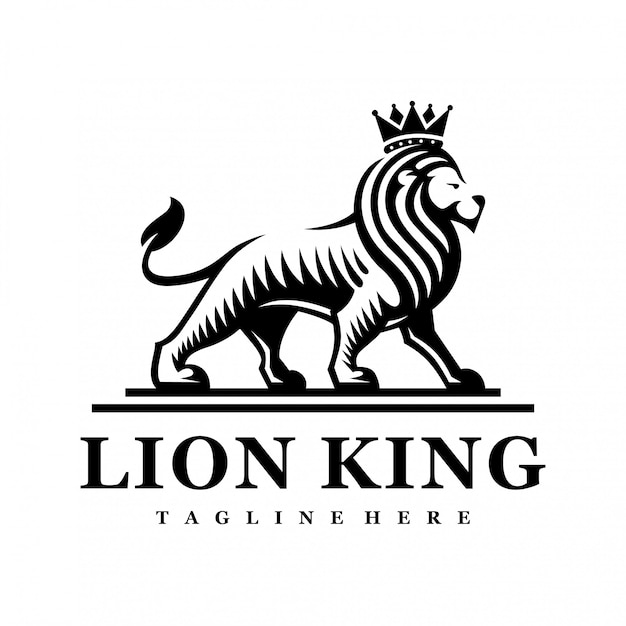 ライオンキングのロゴ ベクトルイラスト プレミアムベクター