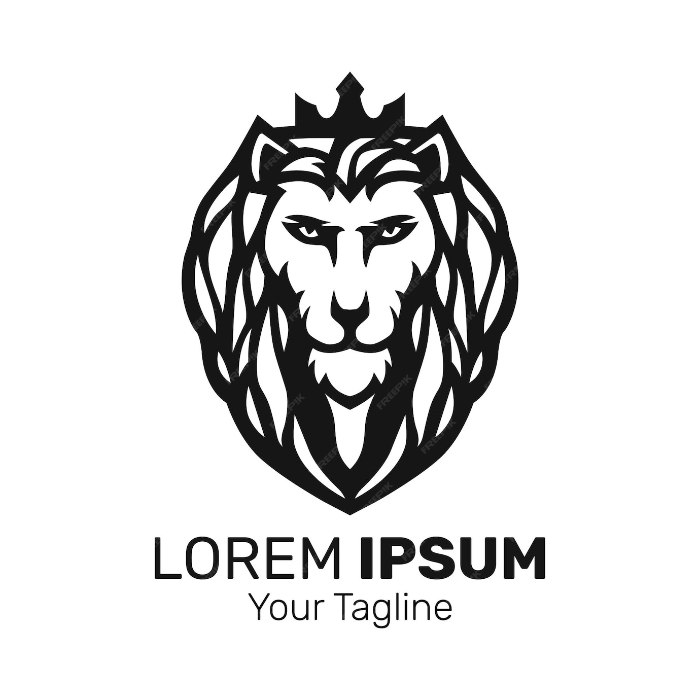 Premium Vector | Lion king mascot logo design vector