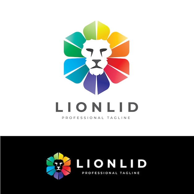 Download Free Lion Lid Hexagon Logo Premium Vector Use our free logo maker to create a logo and build your brand. Put your logo on business cards, promotional products, or your website for brand visibility.