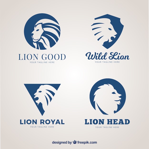 Download Free Download This Free Vector Lion Logos Blue Color Use our free logo maker to create a logo and build your brand. Put your logo on business cards, promotional products, or your website for brand visibility.