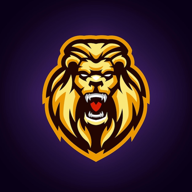 Premium Vector | Lion mascot logo template