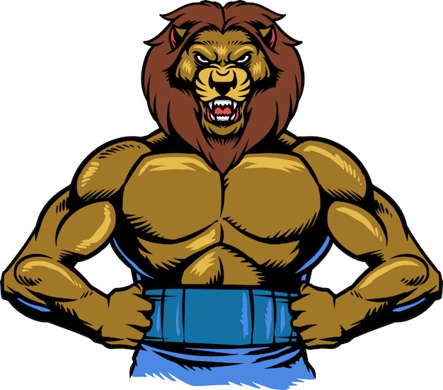 ライオンの筋肉 プレミアムベクター