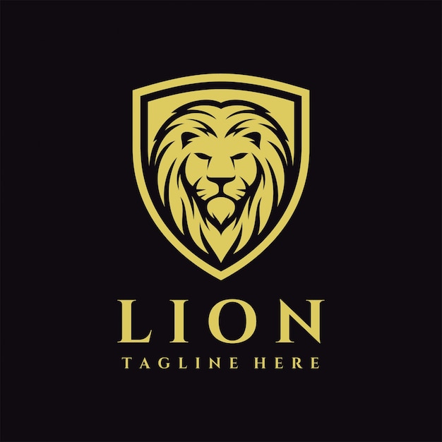 Lion shield logo | Premium Vector
