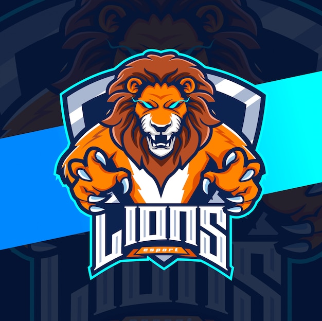 Premium Vector Lions Mascot Esport Logo Design