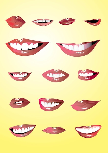 Lips Set Vector | Free Download