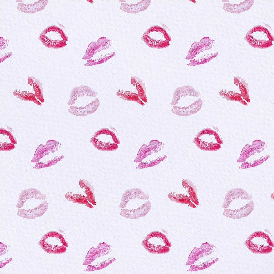 Free Vector | Lipstick stains pattern background