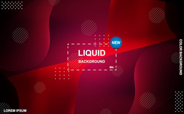 Liquid color background design. fluid gradient shapes composition. Premium Vector