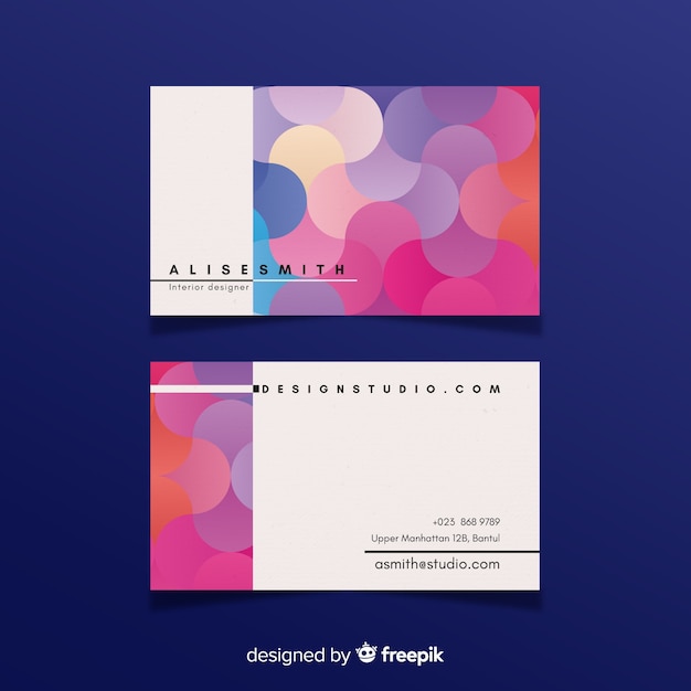 Free Vector | Liquid gradient business card template