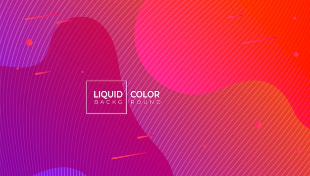 Liquid gradient color abstract geometric background. Premium Vector