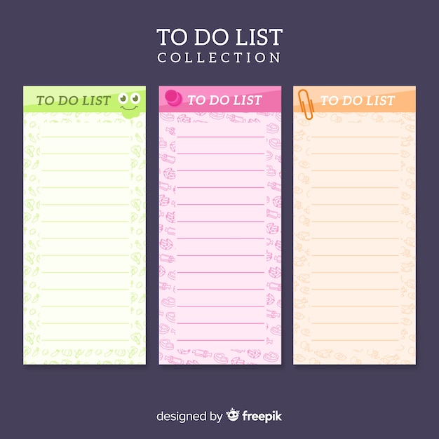 To do list collection | Free Vector