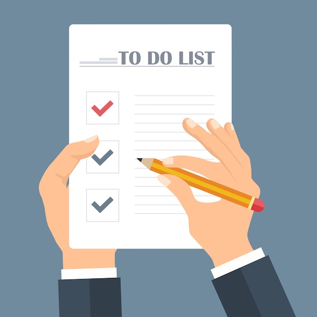 To-do list concept Free Vector