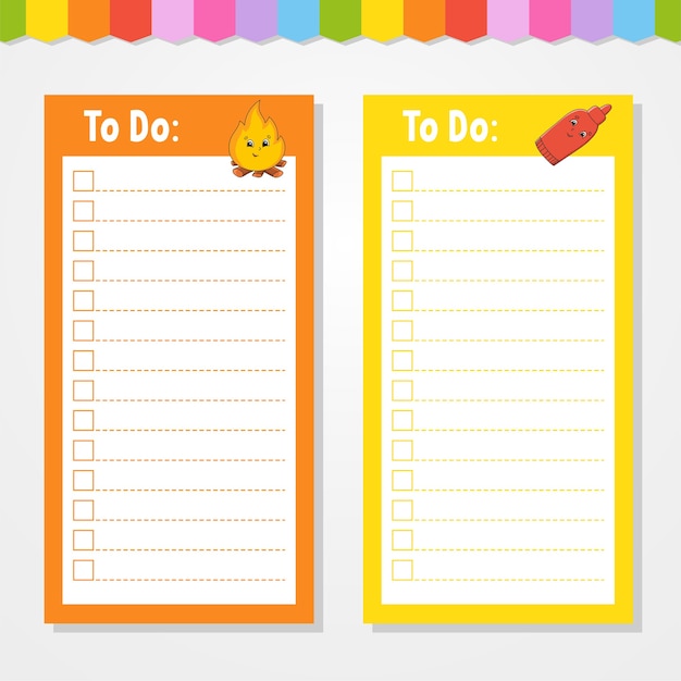 Premium Vector | To do list for kids. empty template. the rectangular ...
