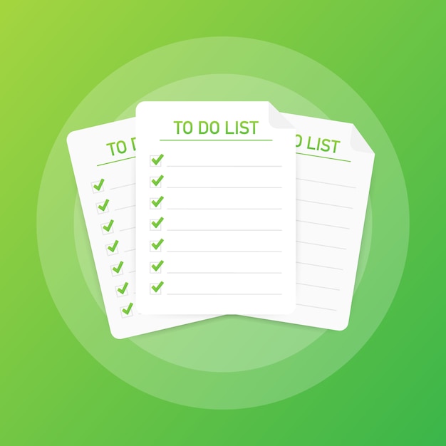 Premium Vector | To do list or planning icon concept. paper sheets with ...