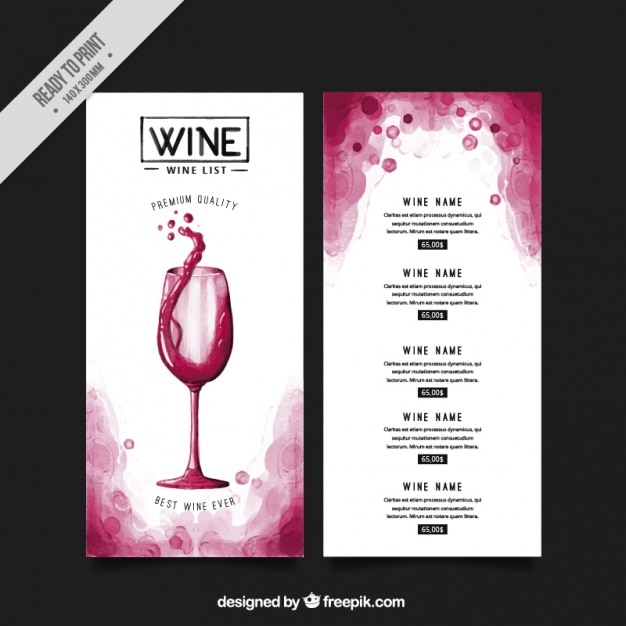 Wine List Vectors, Photos and PSD files  Free Download