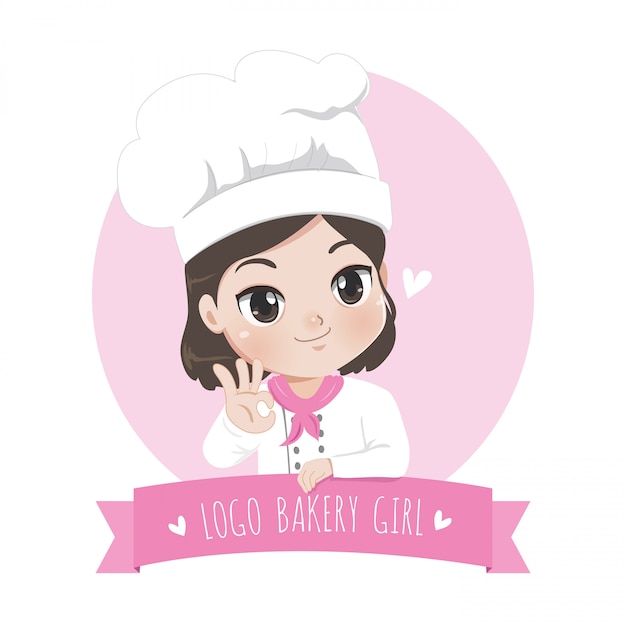 Download Free The Little Bakery Girl Chef S Logo Is Happy Tasty And Sweet Smile Use our free logo maker to create a logo and build your brand. Put your logo on business cards, promotional products, or your website for brand visibility.
