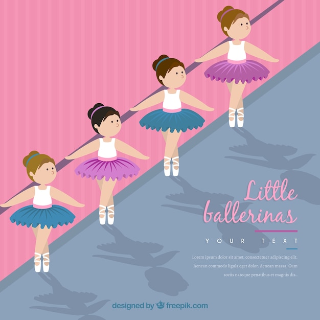 Little ballerinas in ballet class