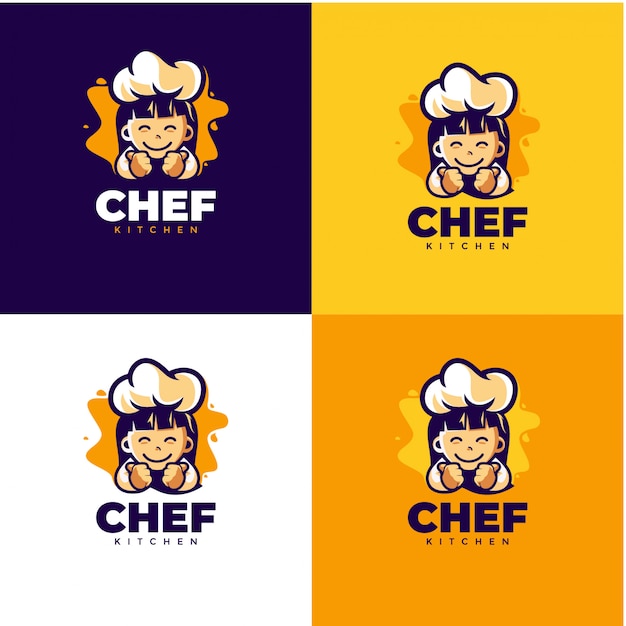 Download Cute Lady Chef Logo Design Ideas PSD - Free PSD Mockup Templates