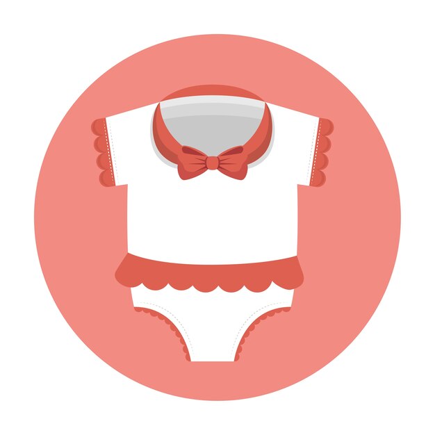 Premium Vector | Little clothes baby icon vector illustration design
