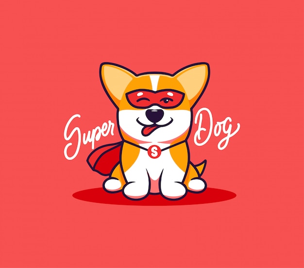 Download Free A Little Dog Logo With Text Super Dog Funny Corgi Cartoon Use our free logo maker to create a logo and build your brand. Put your logo on business cards, promotional products, or your website for brand visibility.