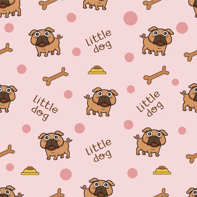 Free Vector | Little dog pattern background