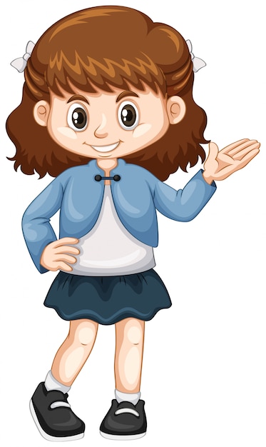 Free Vector | Little girl in blue jacket