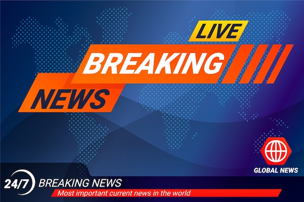 Live breaking news banner template | Free Vector