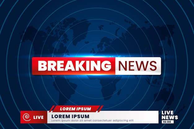 Live breaking news template style Free Vector