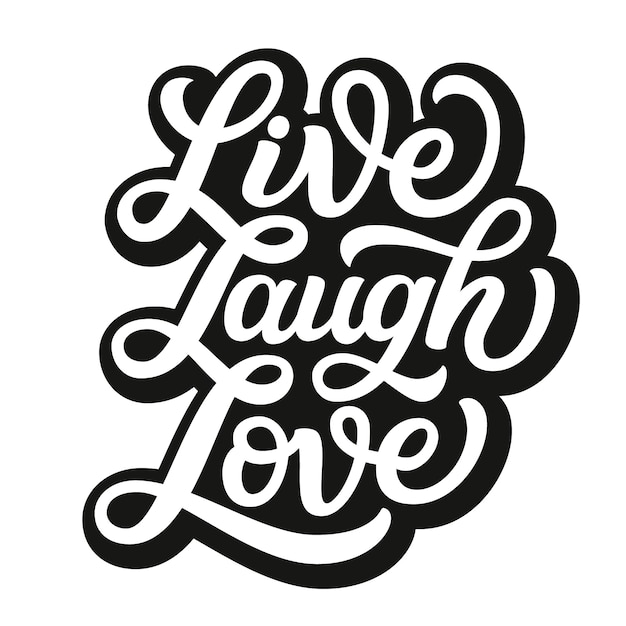 Download Premium Vector | Live laugh love with typography