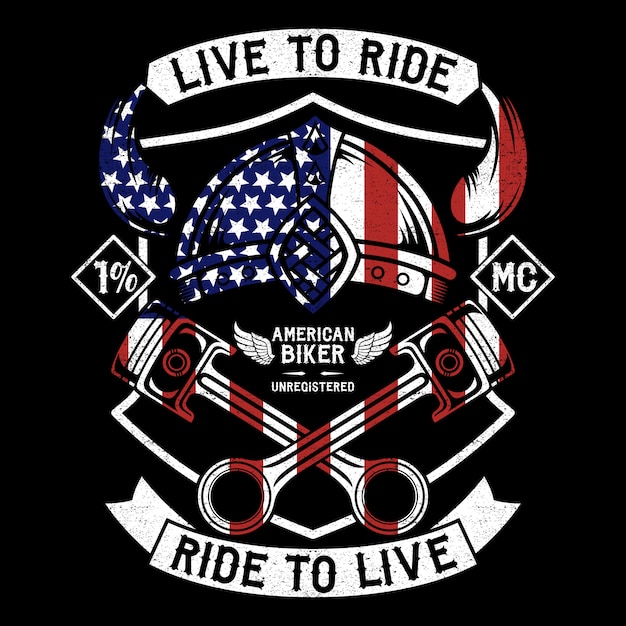 Download Live to ride, ride to live Vector | Premium Download