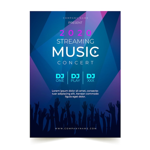 free-vector-live-streaming-music-concert-poster