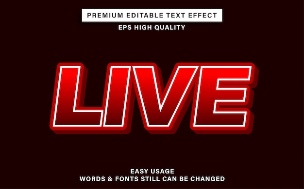 Premium Vector - Live text effect