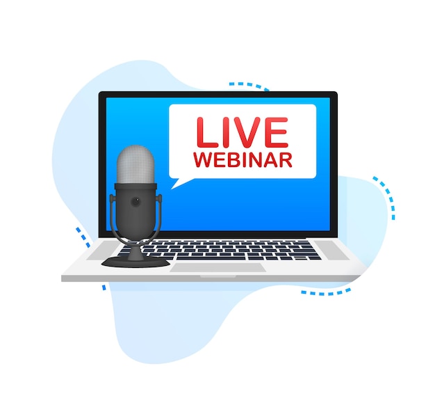 Premium Vector | Live Webinar Button, Icon, Emblem Live Webinar Label