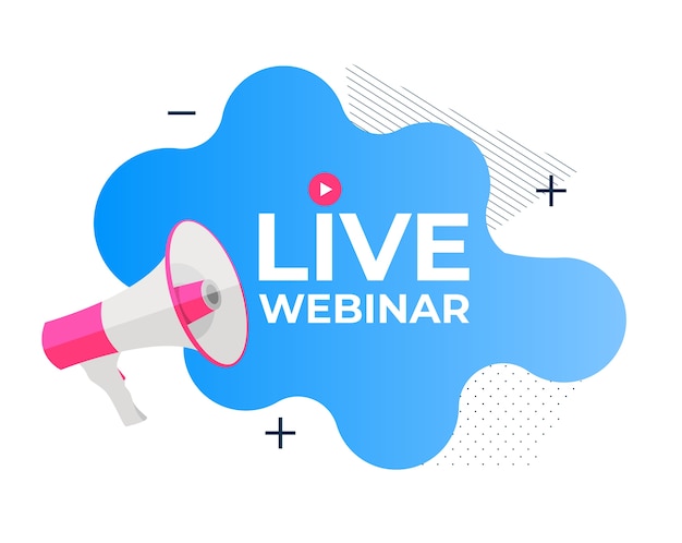 Premium Vector | Live webinar sign icon