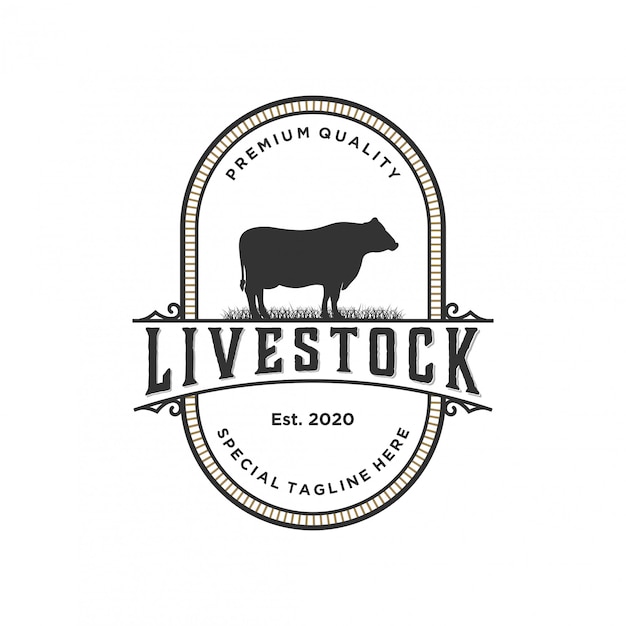 Livestock logo design. | Premium Vector