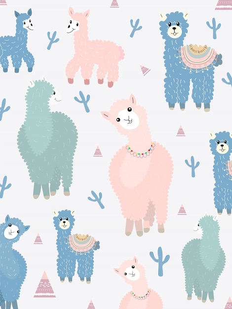 Download Premium Vector Llama And Cactus Clipart Bundle No Drama Llamas Graphics Set