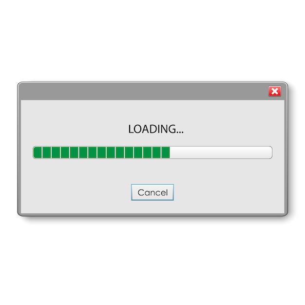 Loading bar for ui and ux design. Premium Vector