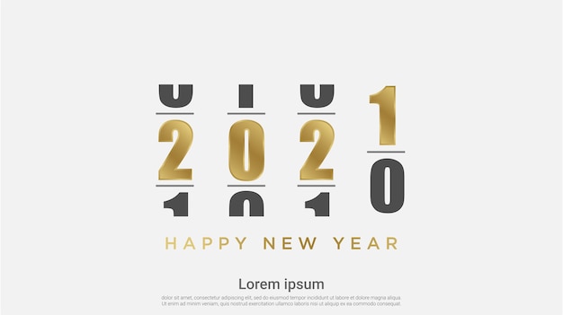 Download Premium Vector | Loading happy new 2021 year background