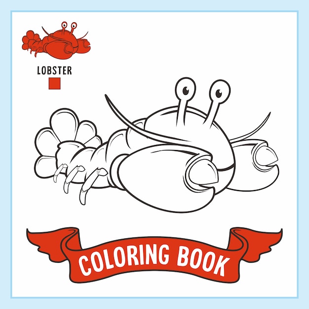 Premium Vector Lobster Animal Coloring Page Book